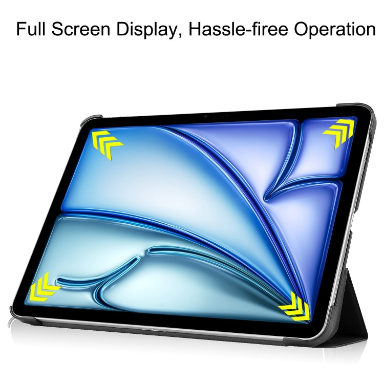 Custer Pure Color 3-Fold Holder Smart Leather Tablet Case, For iPad Air 13 2026 / 2025 / 2024, For iPad Pro 13 2025 / 2024