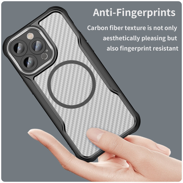 Carbon Fiber Texture MagSafe Translucent Phone Case, For iPhone 15, For iPhone 14, For iPhone 14 Pro, For iPhone 14 Pro Max, For iPhone 13 Pro Max, For iPhone 13 Pro