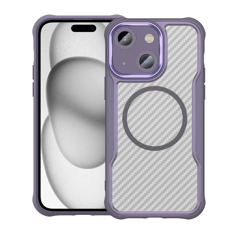 Carbon Fiber Texture MagSafe Translucent Phone Case, For iPhone 15, For iPhone 14, For iPhone 14 Pro, For iPhone 14 Pro Max, For iPhone 13 Pro Max, For iPhone 13 Pro