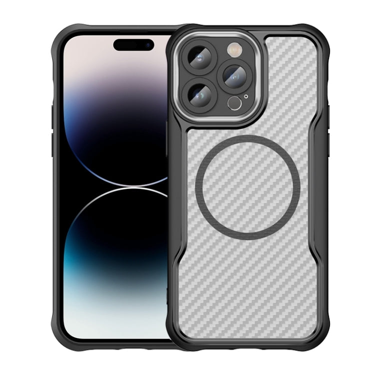 Carbon Fiber Texture MagSafe Translucent Phone Case, For iPhone 15, For iPhone 14, For iPhone 14 Pro, For iPhone 14 Pro Max, For iPhone 13 Pro Max, For iPhone 13 Pro