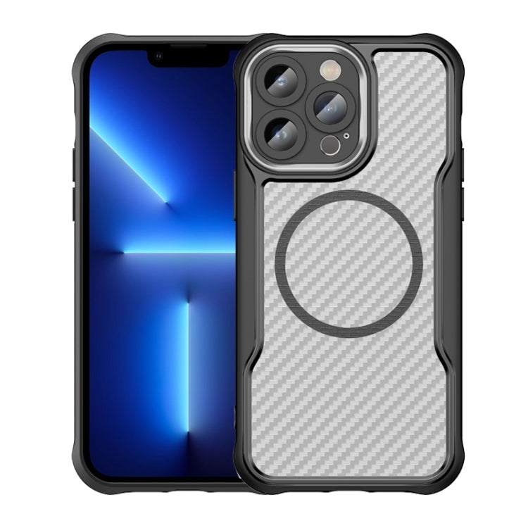 Carbon Fiber Texture MagSafe Translucent Phone Case, For iPhone 13, For iPhone 12, For iPhone 12 Pro Max, For iPhone 12 Pro, For iPhone 11 Pro Max, For iPhone 11
