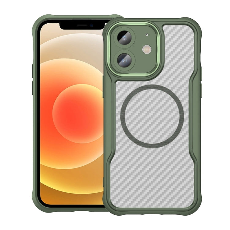 Carbon Fiber Texture MagSafe Translucent Phone Case, For iPhone 13, For iPhone 12, For iPhone 12 Pro Max, For iPhone 12 Pro, For iPhone 11 Pro Max, For iPhone 11