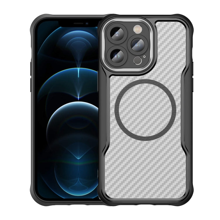Carbon Fiber Texture MagSafe Translucent Phone Case, For iPhone 13, For iPhone 12, For iPhone 12 Pro Max, For iPhone 12 Pro, For iPhone 11 Pro Max, For iPhone 11