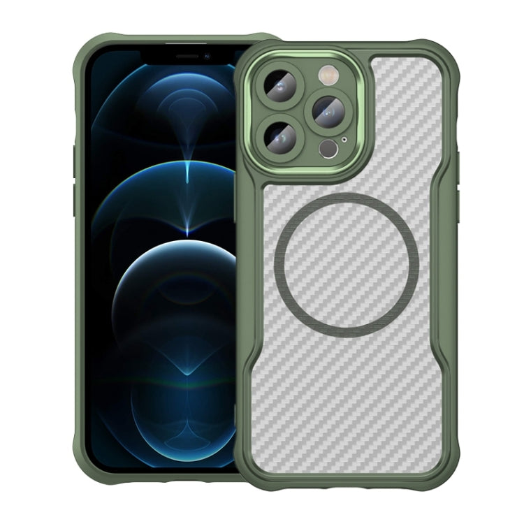 Carbon Fiber Texture MagSafe Translucent Phone Case, For iPhone 13, For iPhone 12, For iPhone 12 Pro Max, For iPhone 12 Pro, For iPhone 11 Pro Max, For iPhone 11