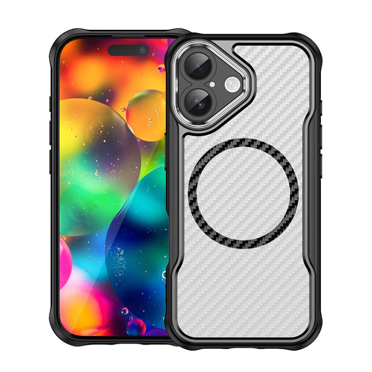 Carbon Fiber Texture MagSafe Translucent Phone Case, For iPhone 17e / 16e, For iPhone 17 Pro Max, For iPhone 17 Pro, For iPhone 17, For  iPhone Air, For iPhone 16 Pro Max