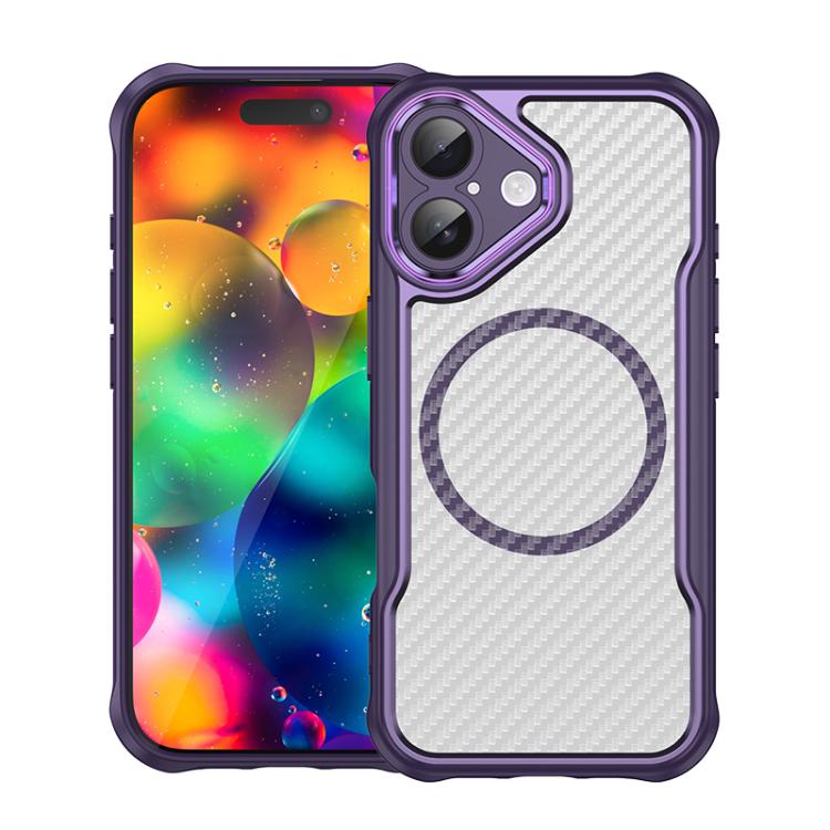 Carbon Fiber Texture MagSafe Translucent Phone Case, For iPhone 17e / 16e, For iPhone 17 Pro Max, For iPhone 17 Pro, For iPhone 17, For  iPhone Air, For iPhone 16 Pro Max
