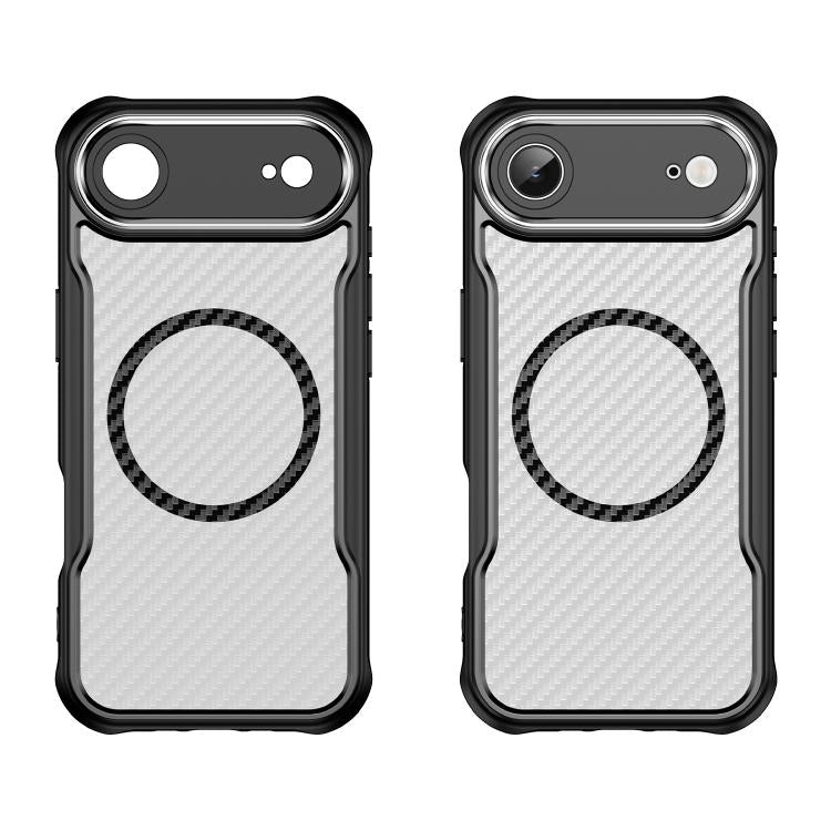 Carbon Fiber Texture MagSafe Translucent Phone Case, For iPhone 16 Pro, For iPhone 16 Plus, For iPhone 16, For iPhone 15 Pro Max, For iPhone 15 Pro, For iPhone 15 Plus / 14 Plus