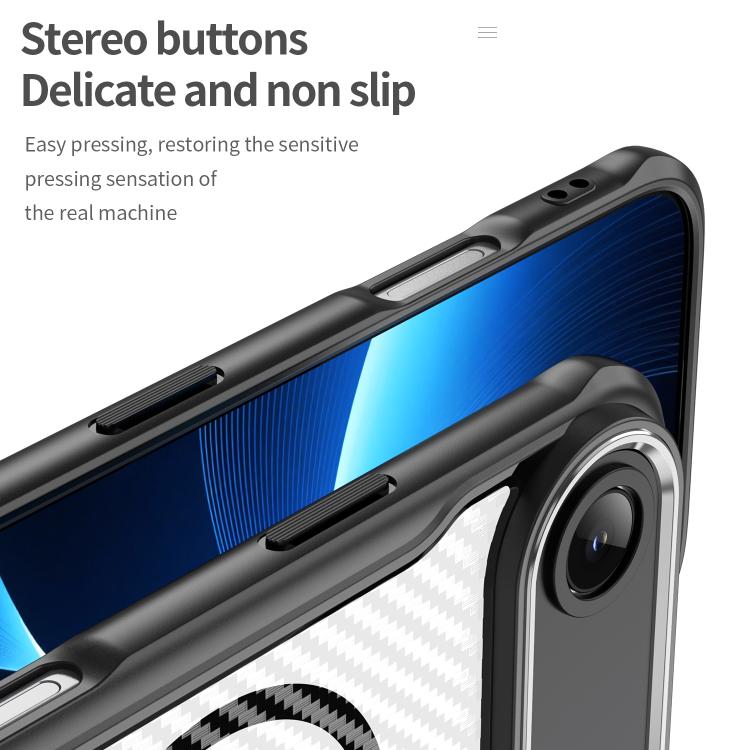 Carbon Fiber Texture MagSafe Translucent Phone Case, For iPhone 16 Pro, For iPhone 16 Plus, For iPhone 16, For iPhone 15 Pro Max, For iPhone 15 Pro, For iPhone 15 Plus / 14 Plus