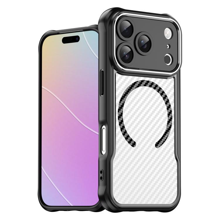 Carbon Fiber Texture MagSafe Translucent Phone Case, For iPhone 17e / 16e, For iPhone 17 Pro Max, For iPhone 17 Pro, For iPhone 17, For  iPhone Air, For iPhone 16 Pro Max