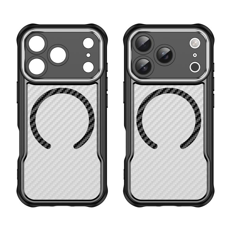 Carbon Fiber Texture MagSafe Translucent Phone Case, For iPhone 17e / 16e, For iPhone 17 Pro Max, For iPhone 17 Pro, For iPhone 17, For  iPhone Air, For iPhone 16 Pro Max