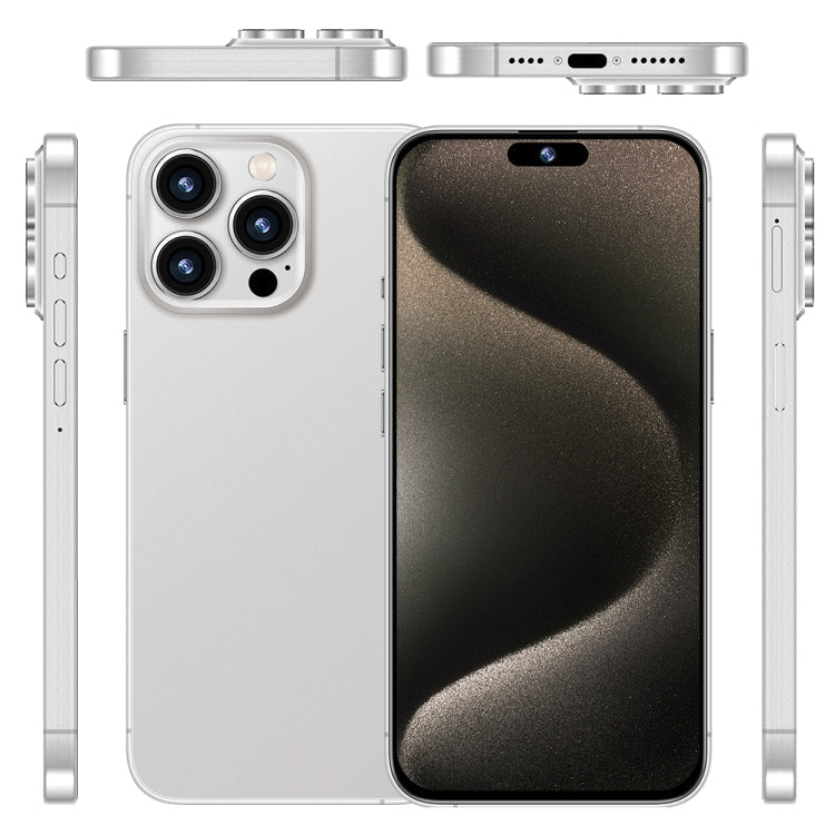 i15 Pro Max / Q5A, 6GB+128GB, 6.5 inch Screen, Face Identification, Android 10 MTK6762 Octa Core, OTG, NFC, Network: 4G, Dual SIM(Titanium White)
