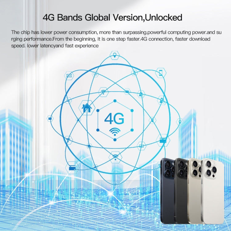 i15 Pro Max / Q5A, 6GB+128GB, 6.5 inch Screen, Face Identification, Android 10 MTK6762 Octa Core, OTG, NFC, Network: 4G, Dual SIM(Titanium White)