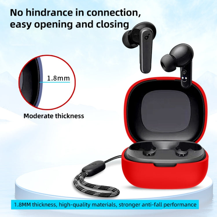 For Anker Soundcore R50i / P20i Bluetooth Earphone Silicone Protective Case(Black)