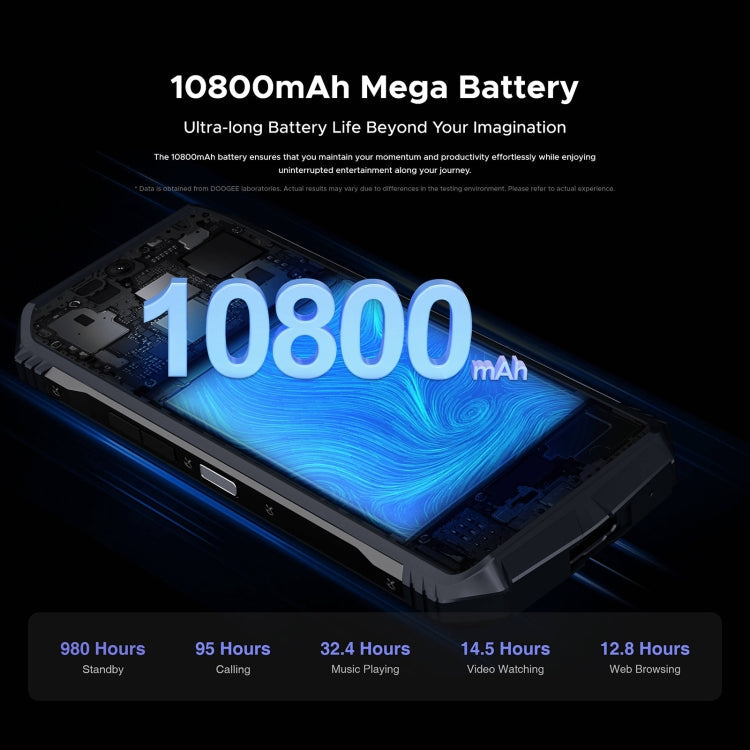 DOOGEE S118 Rugged Phone, 8GB+512GB, 6.58 inch Android 14 MediaTek Helio G99 Octa Core, Network: 4G, OTG, NFC(Black Red)
