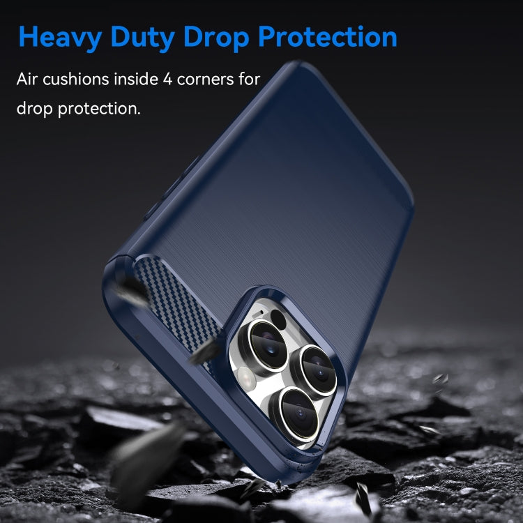 Brushed Texture Carbon Fiber TPU Phone Case, For iPhone 16