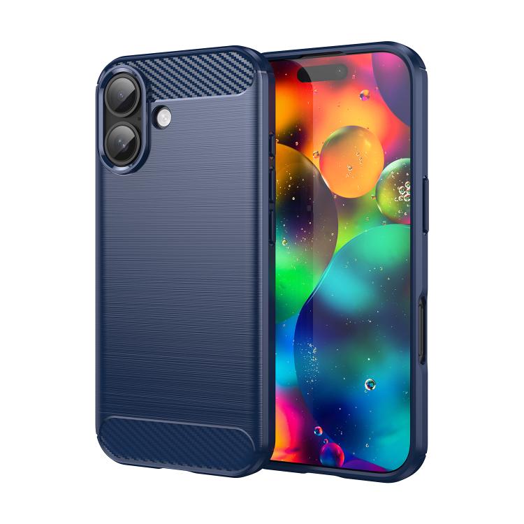 Brushed Texture Carbon Fiber TPU Phone Case, For iPhone 18 Pro / 17 Pro, For iPhone 18 Pro Max / 17 Pro Max, For iPhone 17e / 16e, For iPhone 17, For iPhone Air, For iPhone 16 Pro Max, For iPhone 16 Pro, For iPhone 16 Plus
