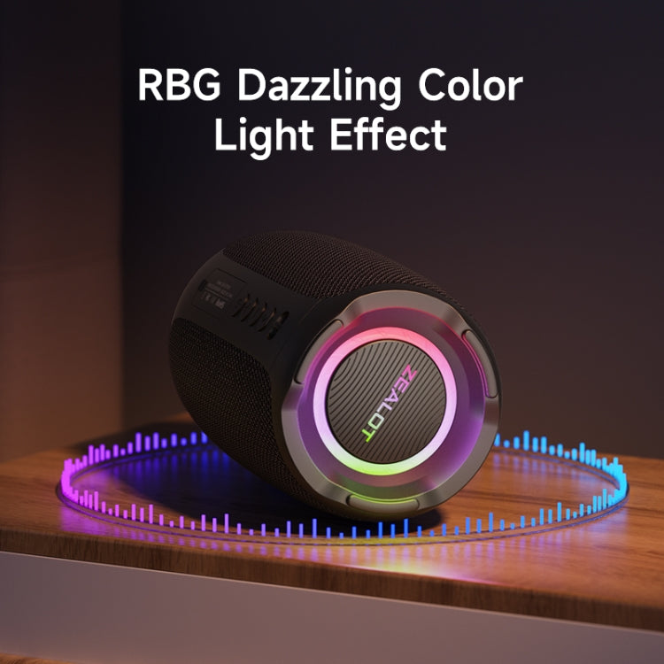 Zealot S61M RGB Rhythmic Light Karaoke Wireless Speaker, Style:Dual Mic(Black)
