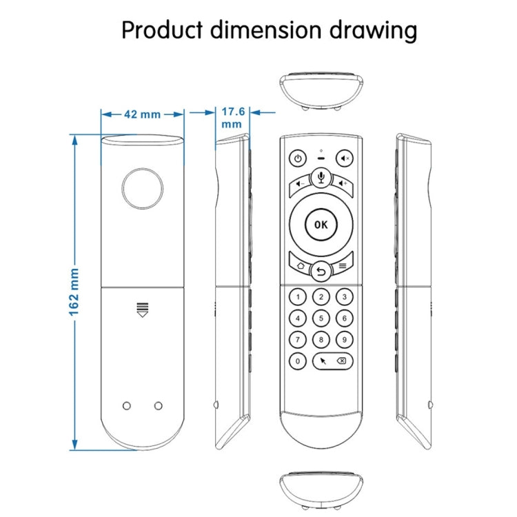 G21 2.4GHz Fly Air Mouse LED Backlight Wireless Keyboard Remote Control with Gyroscope for Android TV Box / PC, Support Intelligent Voice, Orange