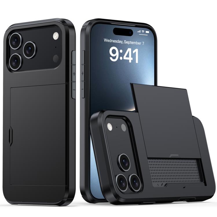 Shockproof Armor Phone Case with Card Slot, For iPhone 17 Pro Max, For iPhone 17 Pro