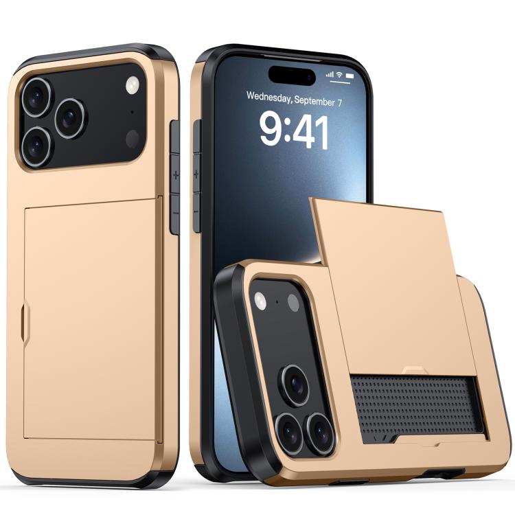 Shockproof Armor Phone Case with Card Slot, For iPhone 17 Pro Max, For iPhone 17 Pro
