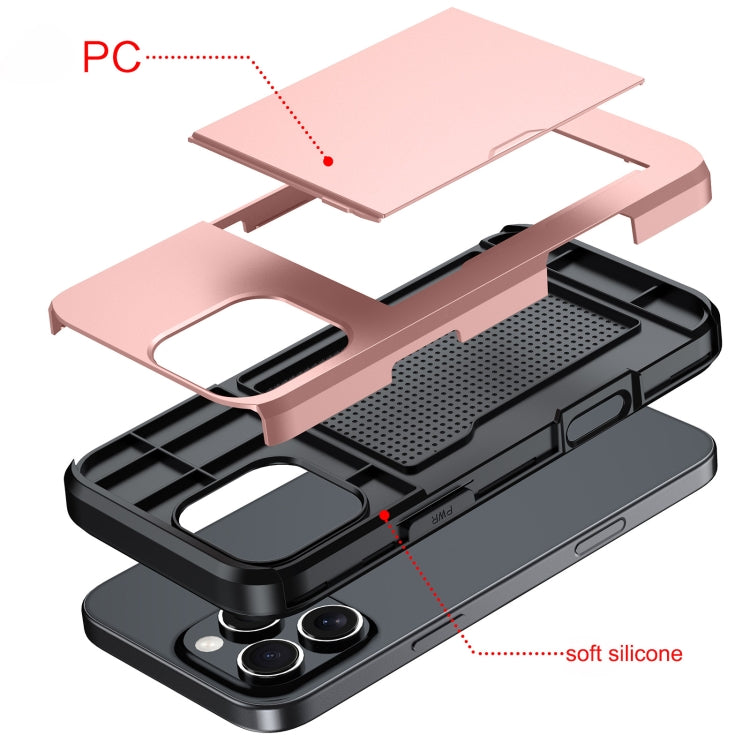 Shockproof Armor Phone Case with Card Slot, For iPhone 18, For iPhone 18 Pro