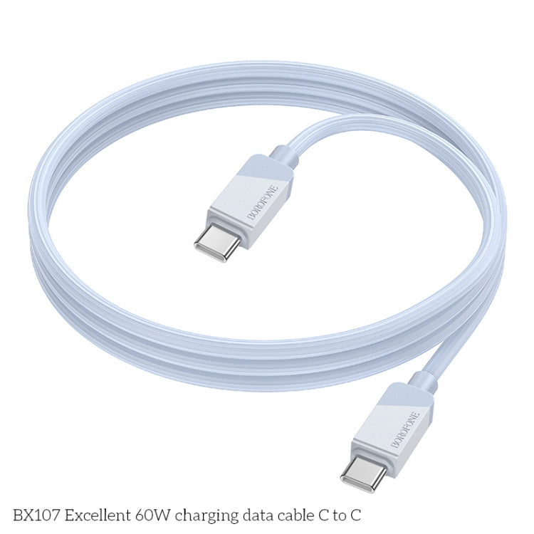 Borofone BX107 60W USB-C / Type-C to USB-C / Type-C Fast Charge Data Cable, Length:1m, Type-C to Type-C