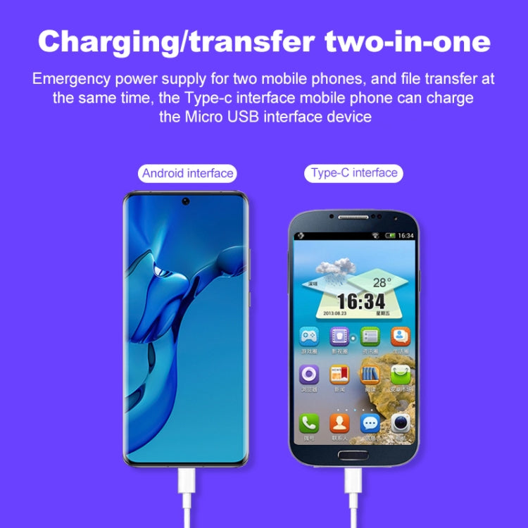 USB-C / Type-C to Micro USB Charging Data Cable, Length: 1m