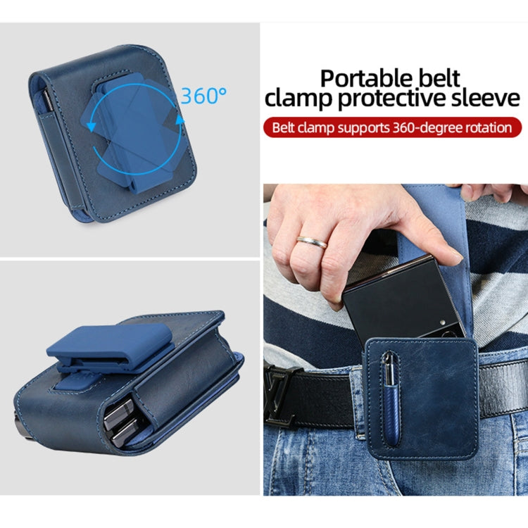 For Samsung Galaxy Z Flip 3 / 4 / 5 / 6 VIETAO Retro Thinking Series PU Shockproof Phone Bag, Without Pen(Black)