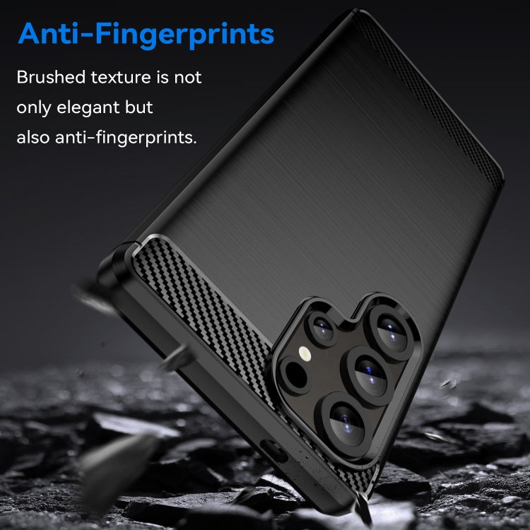 Carbon Fiber Brushed Texture TPU Phone Case, For Samsung Galaxy S24 FE 5G