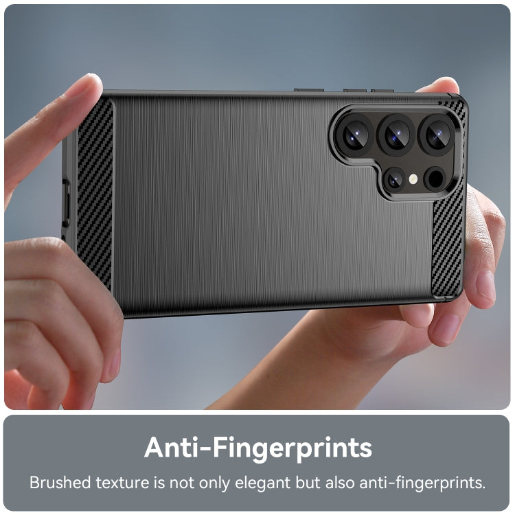 Carbon Fiber Brushed Texture TPU Phone Case, For Samsung Galaxy S24 FE 5G
