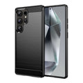 Carbon Fiber Brushed Texture TPU Phone Case, For Samsung Galaxy S24 FE 5G