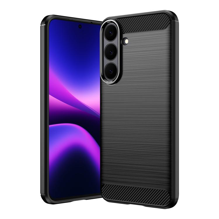 Carbon Fiber Brushed Texture TPU Phone Case, For Samsung Galaxy S26+ 5G, For Samsung Galaxy S26 Edge 5G, For Samsung Galaxy S26 Ultra 5G, For Samsung Galaxy S25 FE 5G, For Samsung Galaxy S25 Edge 5G, For Samsung Galaxy S25 5G, For Samsung Galaxy S25+ 5...