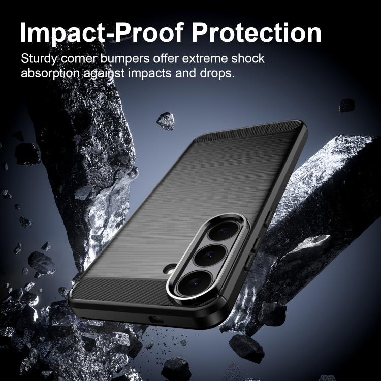 Carbon Fiber Brushed Texture TPU Phone Case, For Samsung Galaxy S26+ 5G, For Samsung Galaxy S26 Edge 5G, For Samsung Galaxy S26 Ultra 5G, For Samsung Galaxy S25 FE 5G, For Samsung Galaxy S25 Edge 5G, For Samsung Galaxy S25 5G, For Samsung Galaxy S25+ 5...