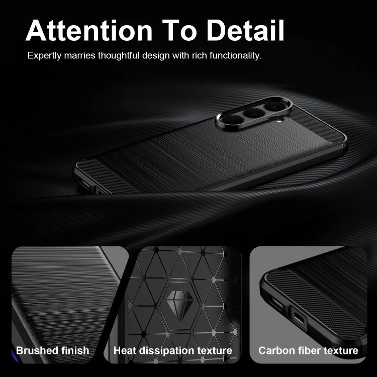 Carbon Fiber Brushed Texture TPU Phone Case, For Samsung Galaxy S26+ 5G, For Samsung Galaxy S26 Edge 5G, For Samsung Galaxy S26 Ultra 5G, For Samsung Galaxy S25 FE 5G, For Samsung Galaxy S25 Edge 5G, For Samsung Galaxy S25 5G, For Samsung Galaxy S25+ 5...