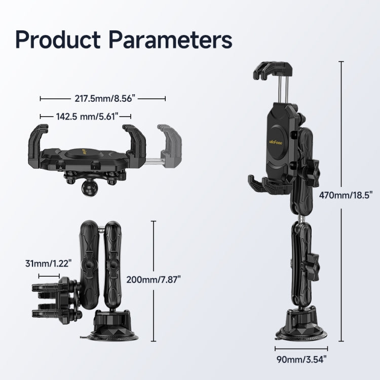 Ulefone UAN02 Armor Mount Max Car Phone Tablet Holder, UAN02