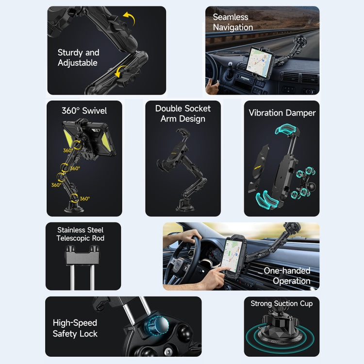 Ulefone UAN02 Armor Mount Max Car Phone Tablet Holder(Black)