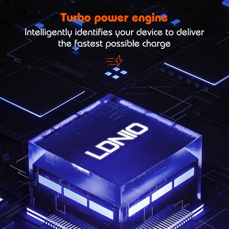 LDNIO Q366 65W USB + Dual Type-C Port Charger with 1m USB-C / Type-C to USB-C / Type-C Data Cable, Plug Type:EU Plug(Black)