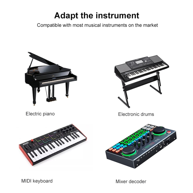 3 in 1 8 Pin, Type-C, Micro USB to USB-B MIDI Instruments Printer Cable, Length: 1m, Length:1m(Black)