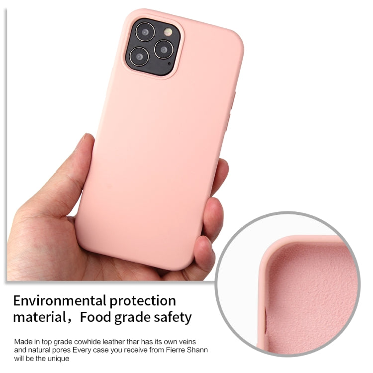 For iPhone 12 / 12 Pro Solid Color Liquid Silicone Shockproof Protective Case(Diamond Blue)