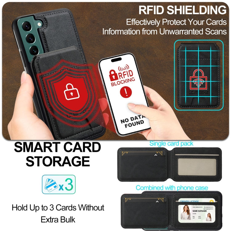 LC.IMEEKE L3 Series Detachable RFID Card Bag Magsafe Phone Case, For Samsung Galaxy S21+ 5G, For Samsung Galaxy S21 Ultra 5G