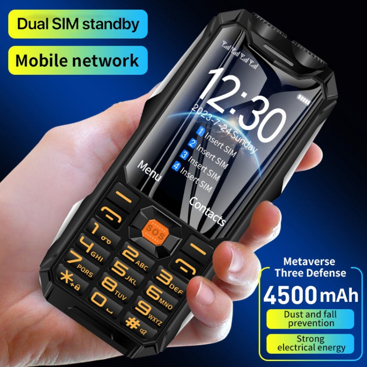 Q9-1 4G Elder Keypad Rugged Phone, 3.5 inch, 4500mAh, 21 Keys, SOS, FM, Network: 4G, Dual SIM
