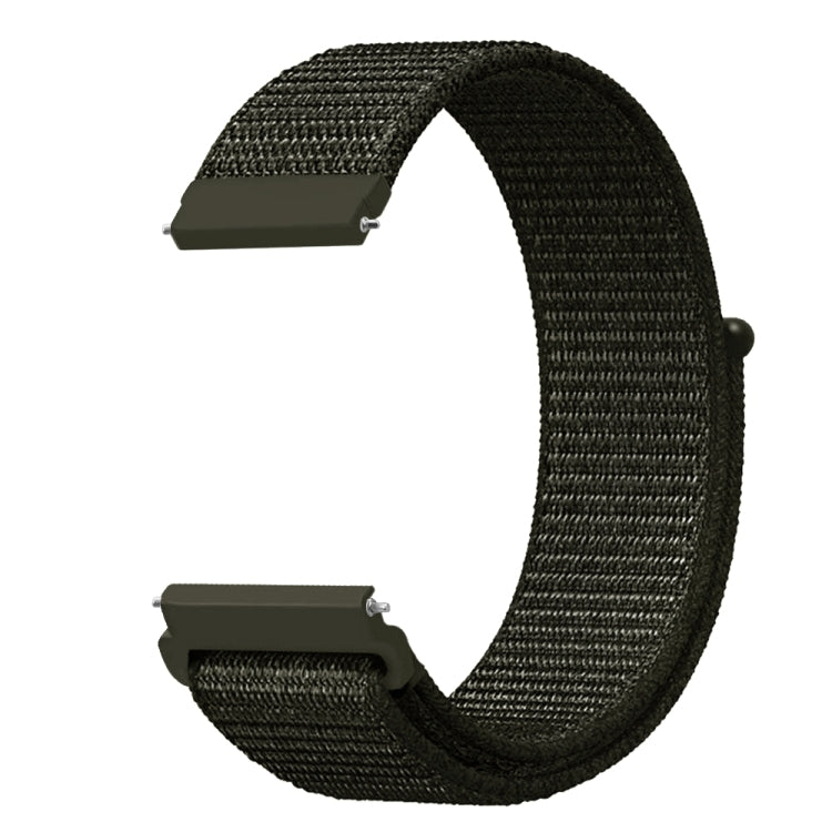 For Samsung Galaxy Watch 46mm Nylon Braided Watch Band(ArmyGreen)