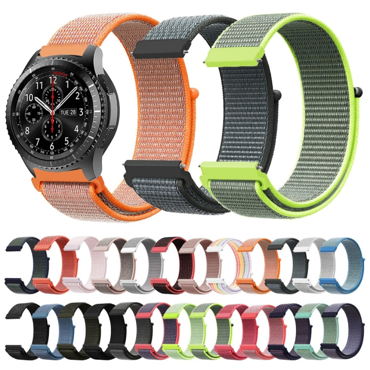 For Samsung Galaxy Watch 46mm Nylon Braided Watch Band(ArmyGreen)