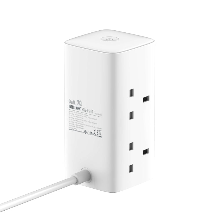 LDNIO SC4396 70W Desktop Multi-function GaN Desktop Charger 2AC, 1U, 2C with 1 Socket, SC4396 (UK Plug)