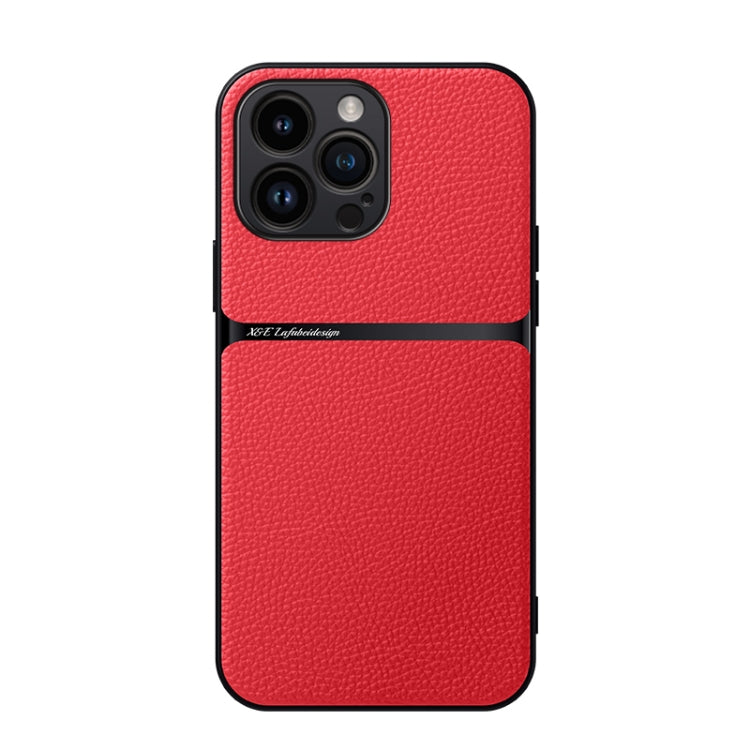 Litchi Leather Magnetic Full Coverage Shockproof Phone Case, For iPhone Air, For iPhone 16 Pro Max, For iPhone 16 Pro, For iPhone 16 Plus