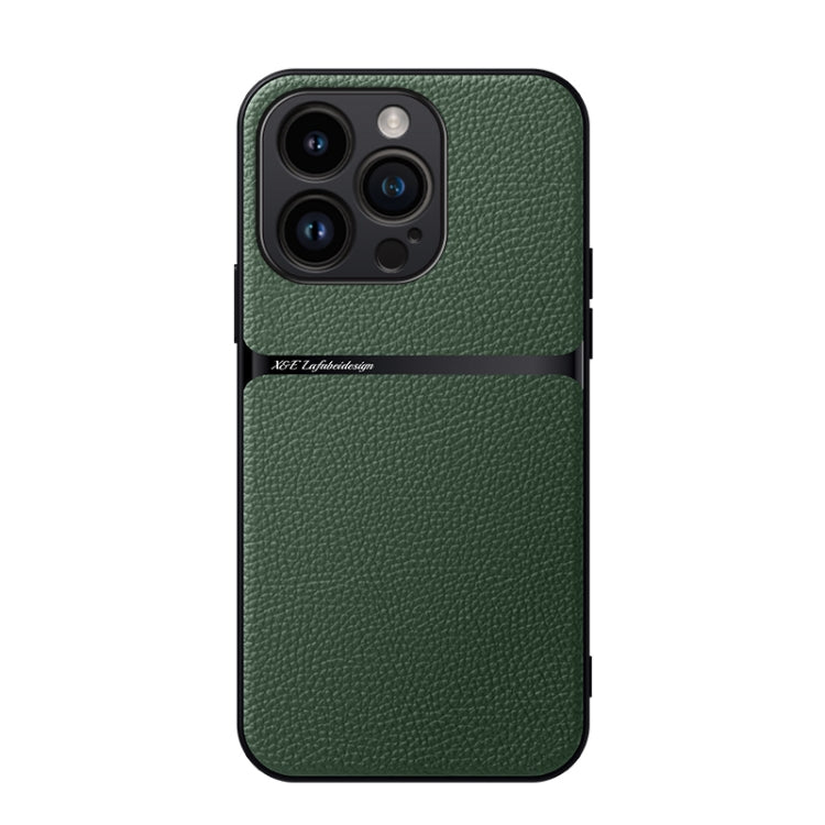 Litchi Leather Magnetic Full Coverage Shockproof Phone Case, For iPhone Air, For iPhone 16 Pro Max, For iPhone 16 Pro, For iPhone 16 Plus