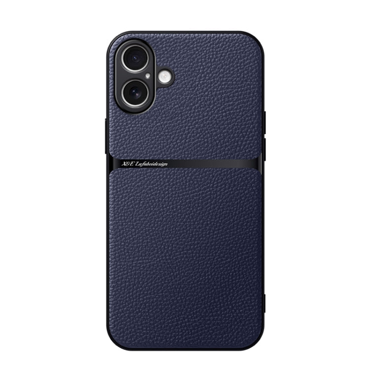 Litchi Leather Magnetic Full Coverage Shockproof Phone Case, For iPhone Air, For iPhone 16 Pro Max, For iPhone 16 Pro, For iPhone 16 Plus
