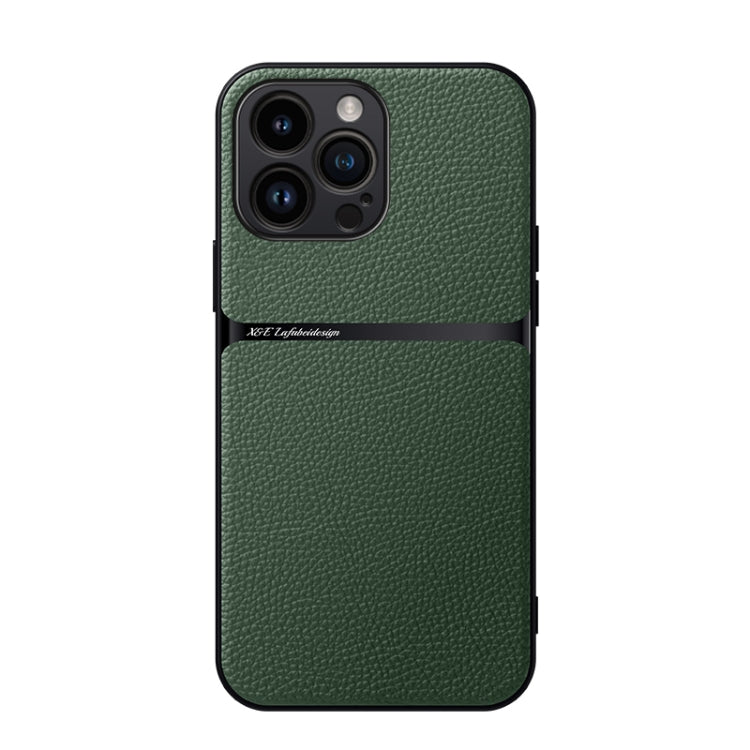 Litchi Leather Magnetic Full Coverage Shockproof Phone Case, For iPhone 16, For iPhone 15 Pro Max, For iPhone 15 Pro, For iPhone 15 Plus