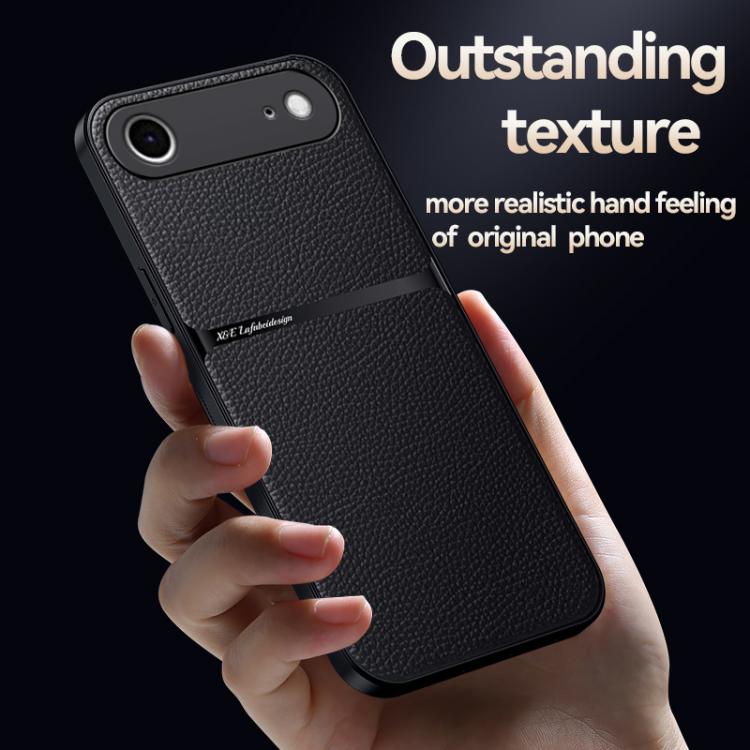 Litchi Leather Magnetic Full Coverage Shockproof Phone Case, For iPhone Air, For iPhone 16 Pro Max, For iPhone 16 Pro, For iPhone 16 Plus