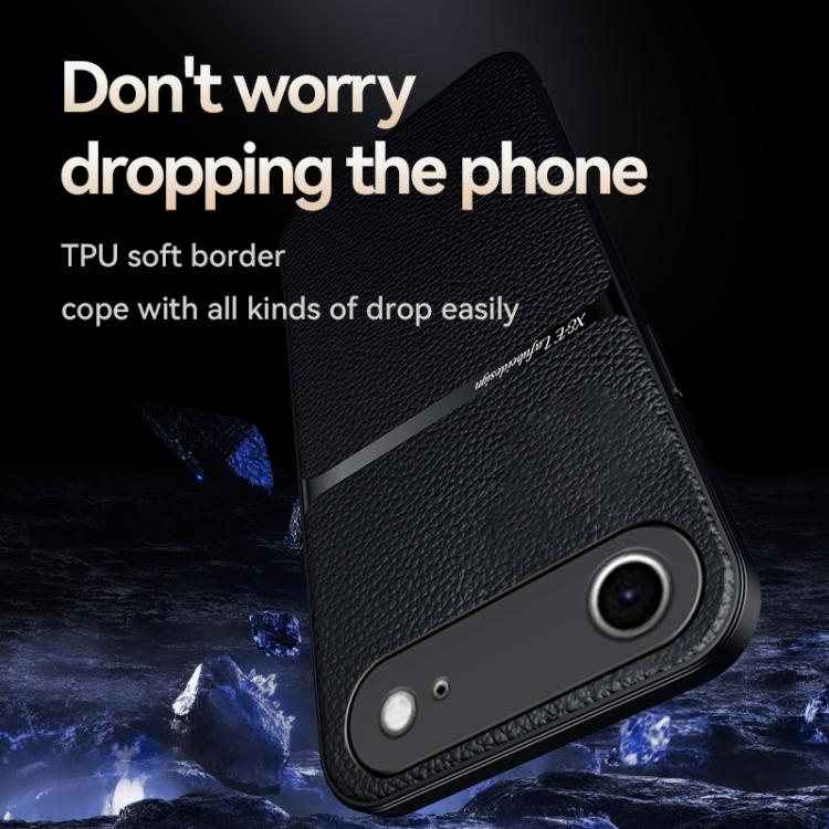 Litchi Leather Magnetic Full Coverage Shockproof Phone Case, For iPhone Air, For iPhone 16 Pro Max, For iPhone 16 Pro, For iPhone 16 Plus